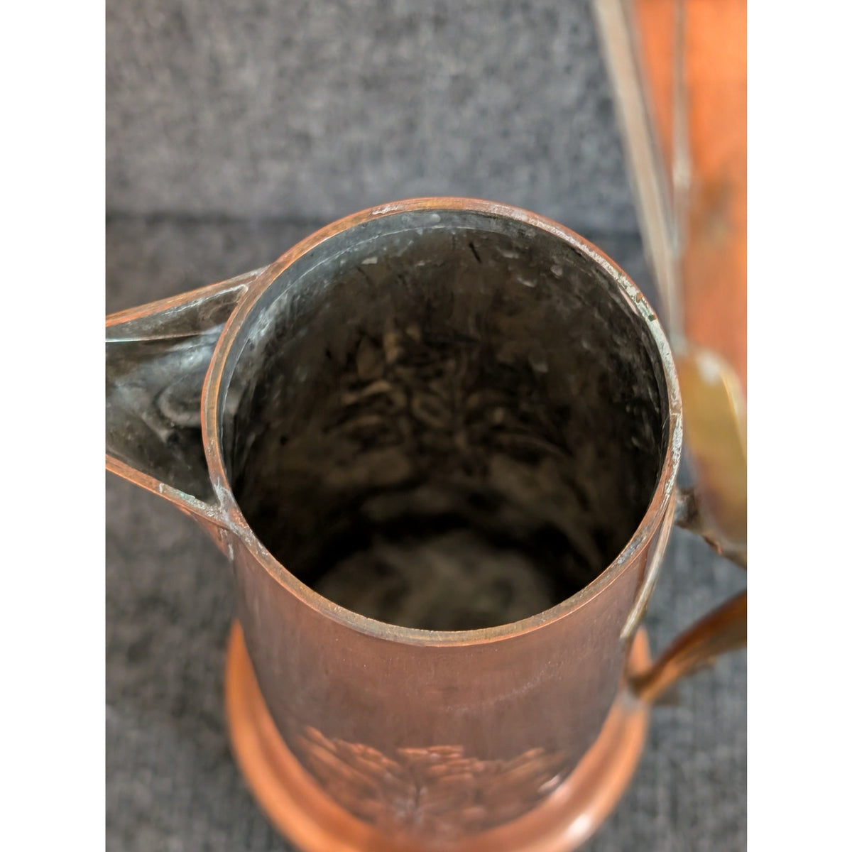 Antique Signed GBN Gebrüder Bing Nürnberg Art Nouveau Copper & Brass Claret Jug