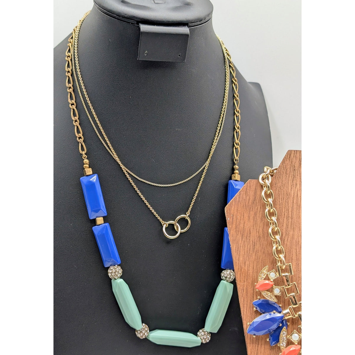 Lot of Three J.Crew Necklaces & One GV9 Avon Necklace W/ Matching Earrings