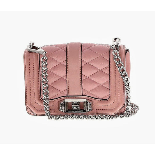 Rebecca Minkoff Pink Quilted Leather Chain Strap Crossbody Handbag