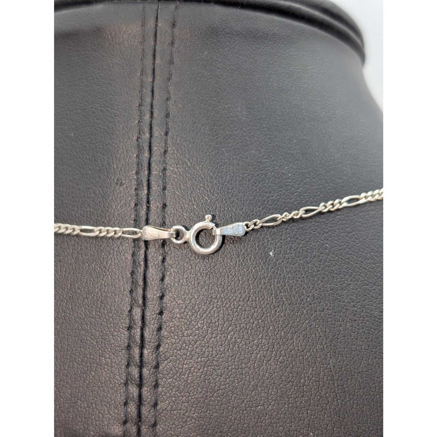 VTG 925 Sterling Silver 29.5" Long 1/16" Figaro 4.74g Chain Necklace