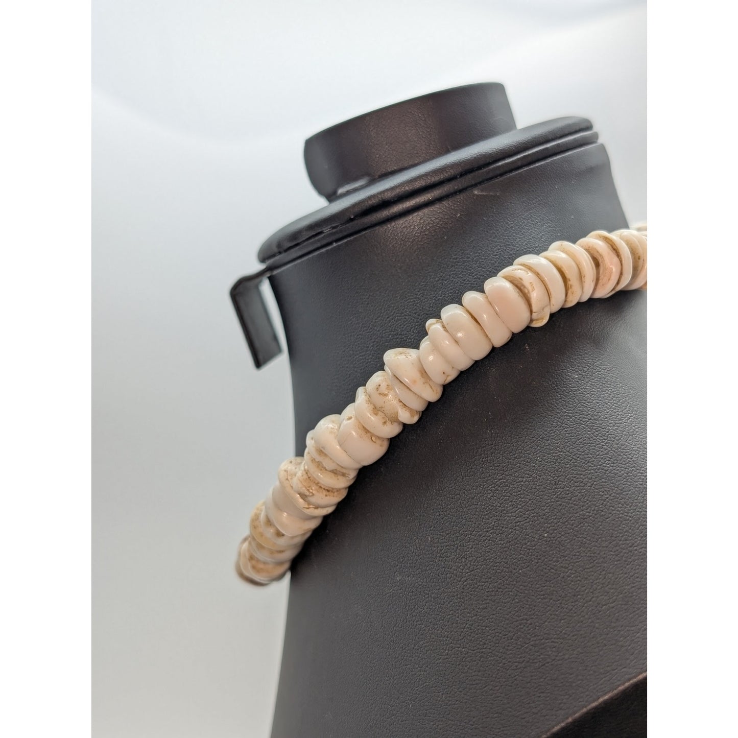 Vintage Genuine X-Large Up to 15mm Puka Shell Barrel Clasp 16.5" Necklace