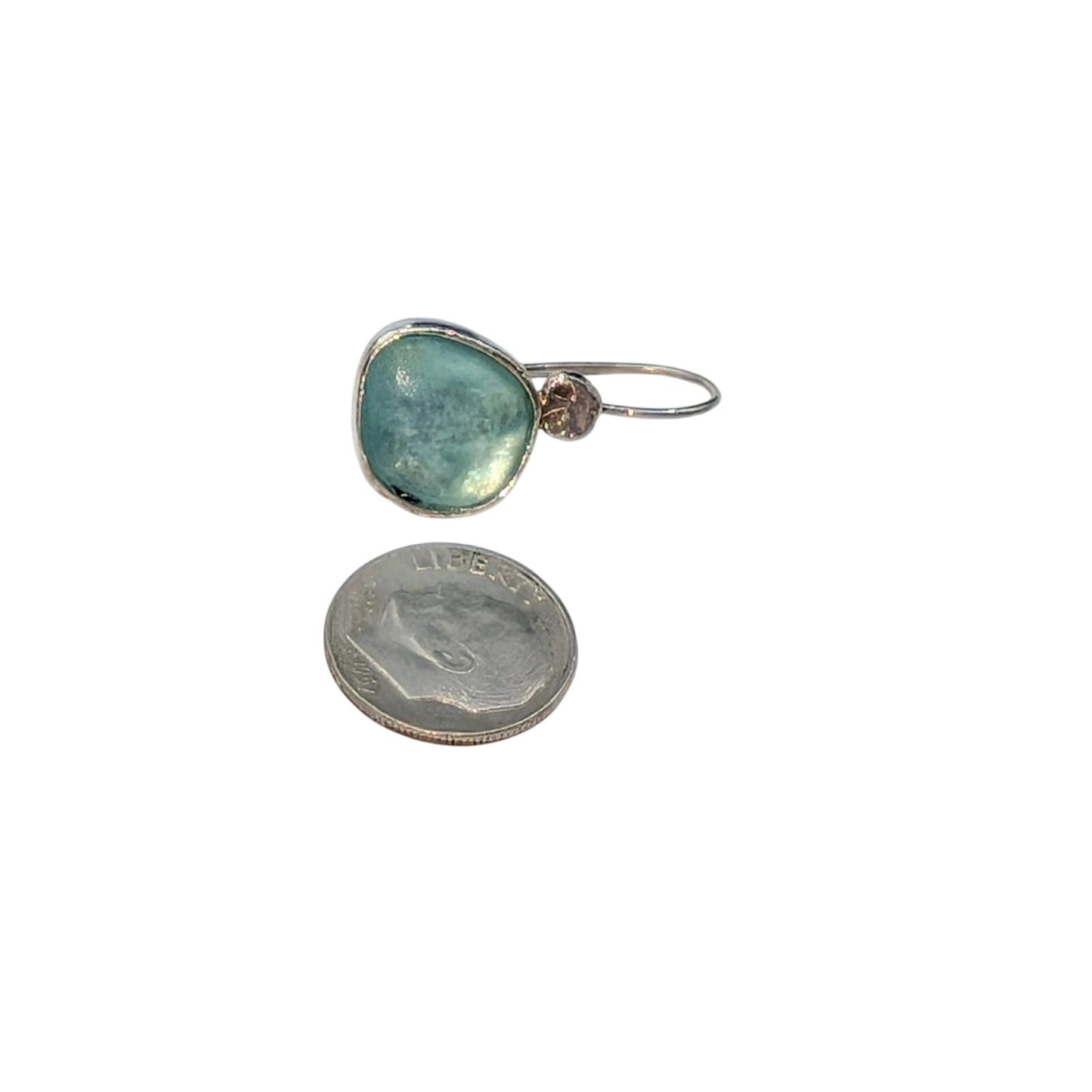 Vtg 925 Sterling Silver Israel Made Roman Glass Pendant Necklace & Earring Set