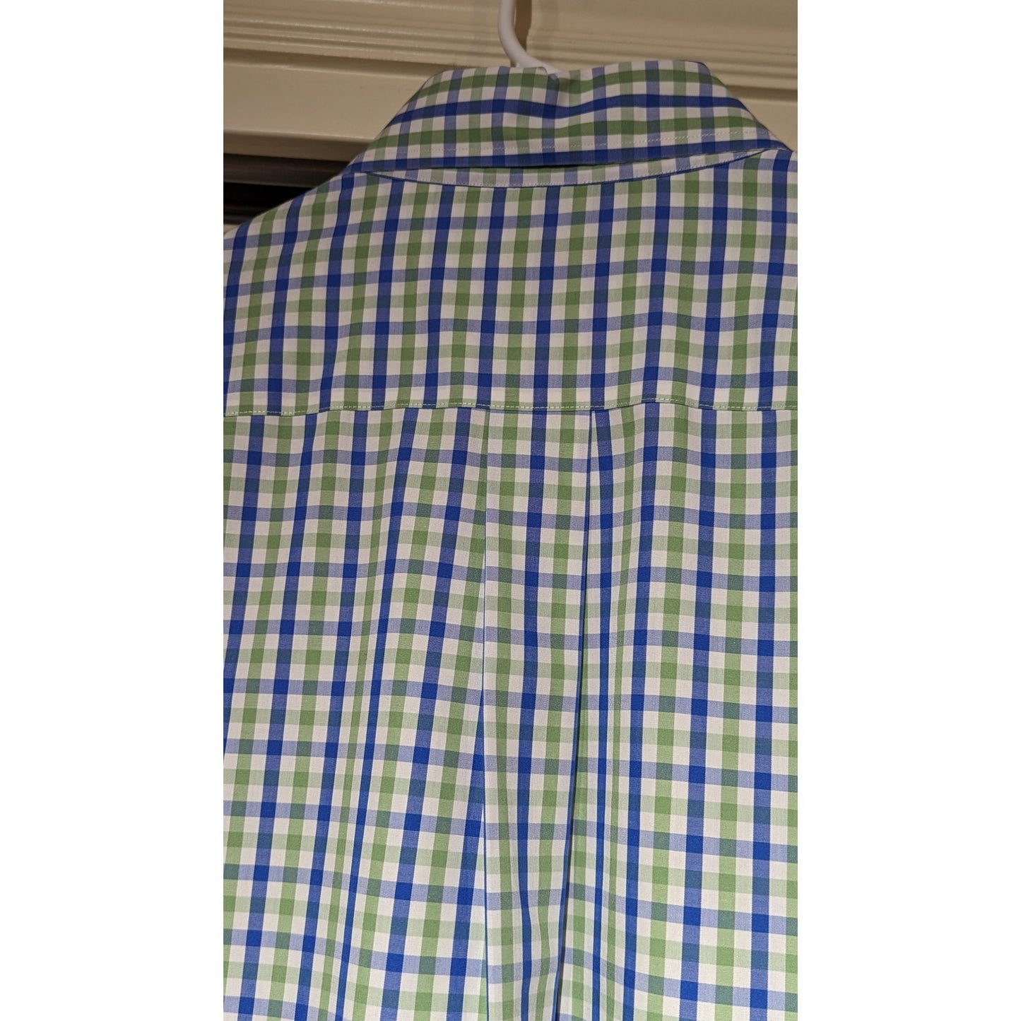 Brooks Brothers Men's Navy/Green Gingham Check Button Down Size L