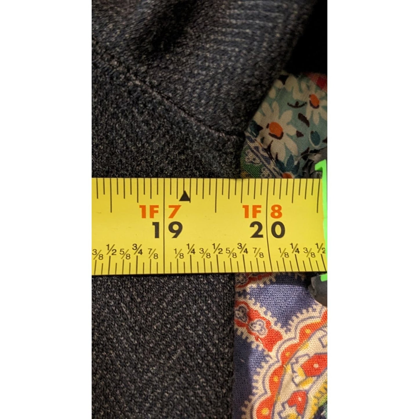 Cremieux Gray Herringbone Pattern Patch Sleeve Quarter Zip Pullover Mens Sz S