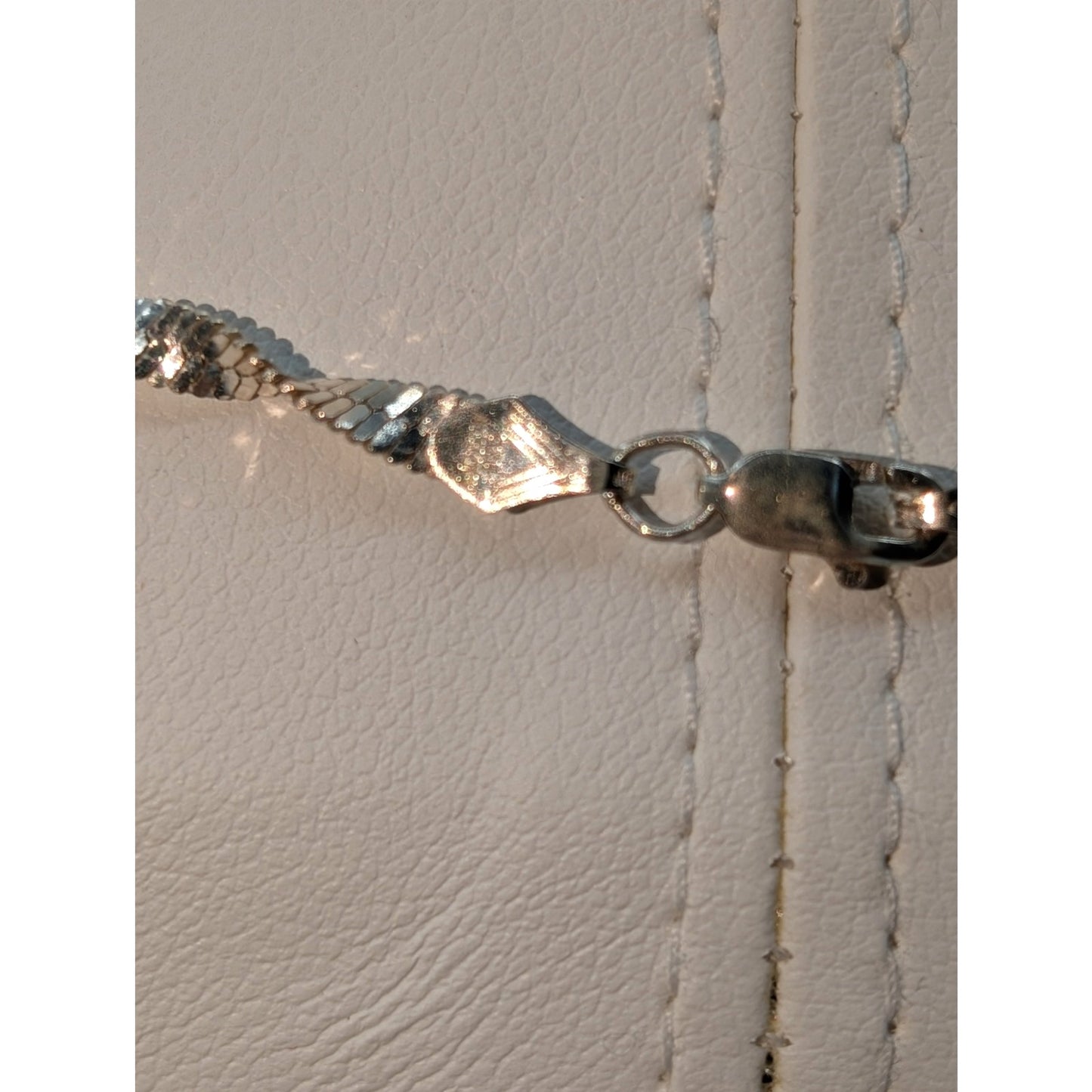 925 Italy Sterling Silver Twisted Herringbone 16" Chain Necklace