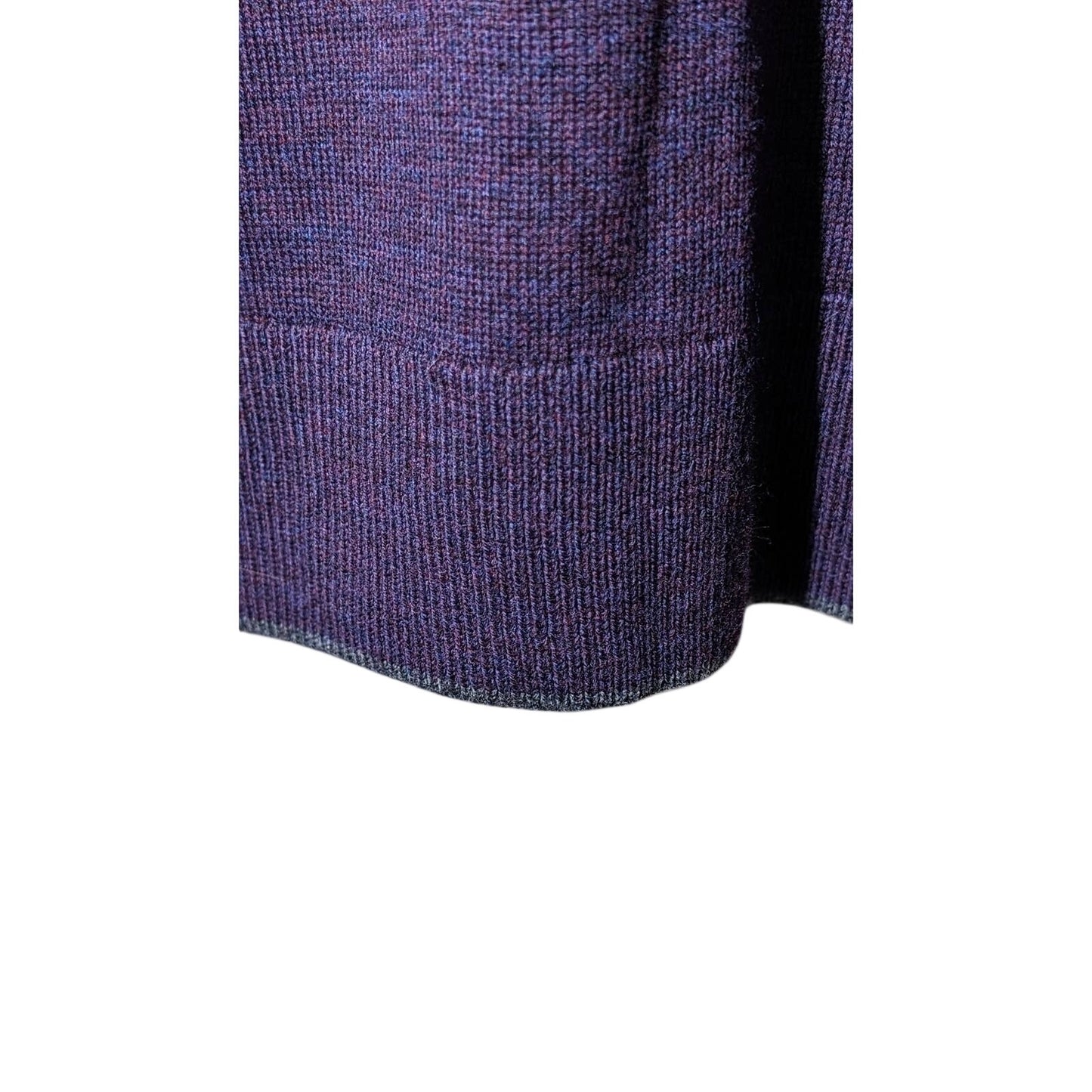 Raffi The Palmer Wineberry Merino Quarter Zip Mock Neck Sweater Mens Sz XL