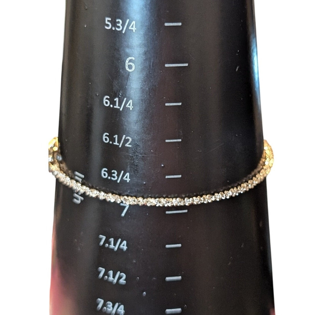Vintage Solid 925 Silver Sparkle D/C Cut Margarita Box Rope 2mm Chain Bracelet
