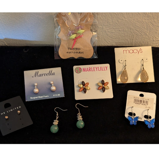 7 Pair Mixed Earring Lot