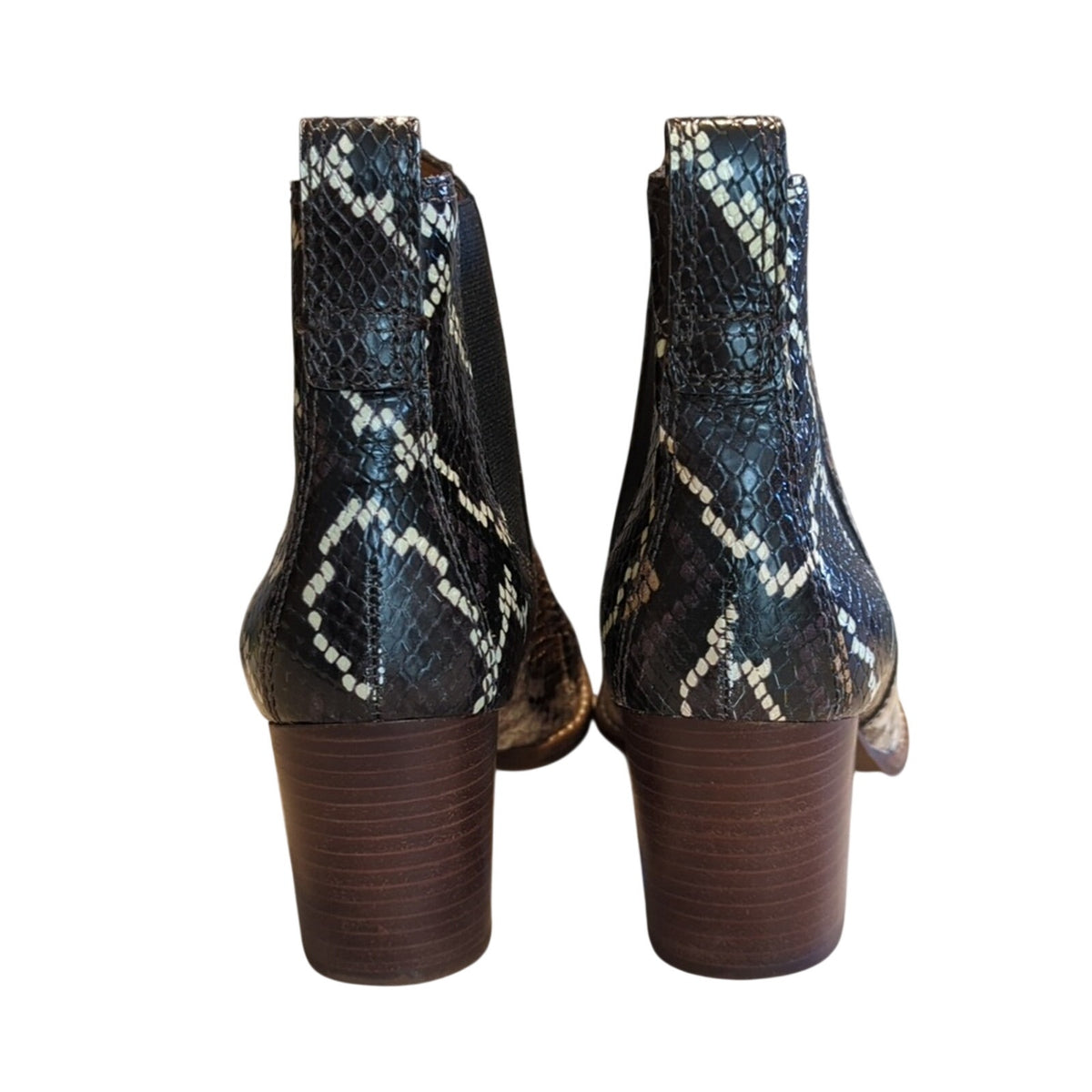 Madewell Style AA184 The Regan Boot in Snake Embossed Leather Women's Size 5.5