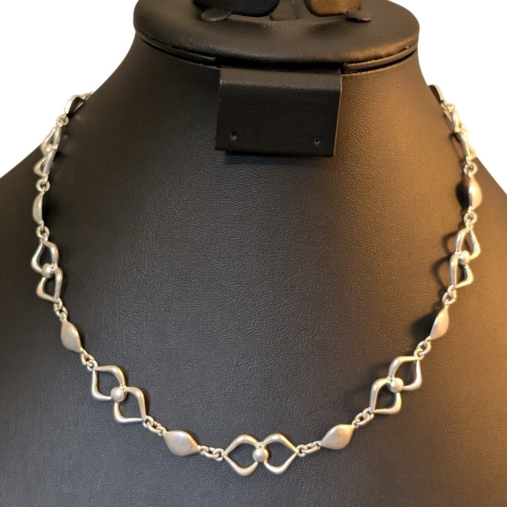 NWT Nine West Vintage America Collection Silver Tone Nickel Free Chain Necklace