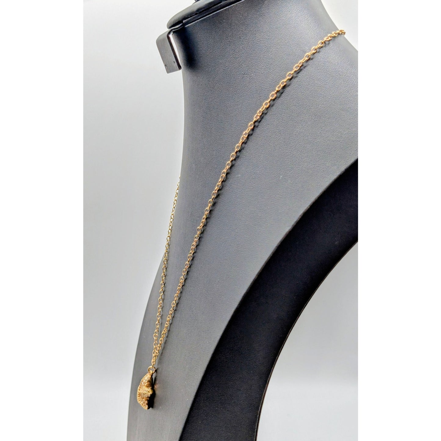 J. Crew Gold Tone CZ Starfish Pendant 24" Necklace