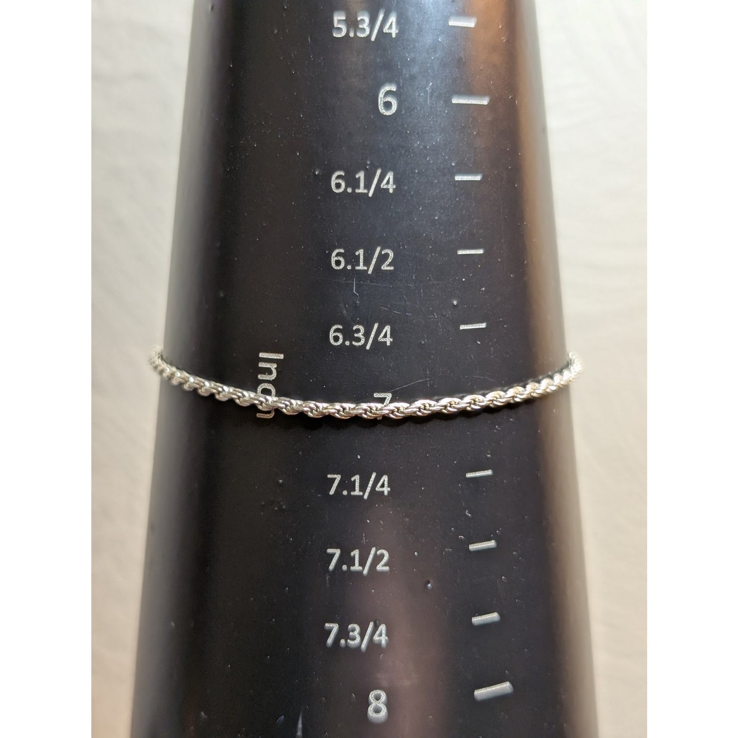 Vintage Sterling Silver 925 Rope Chain Link Bracelet