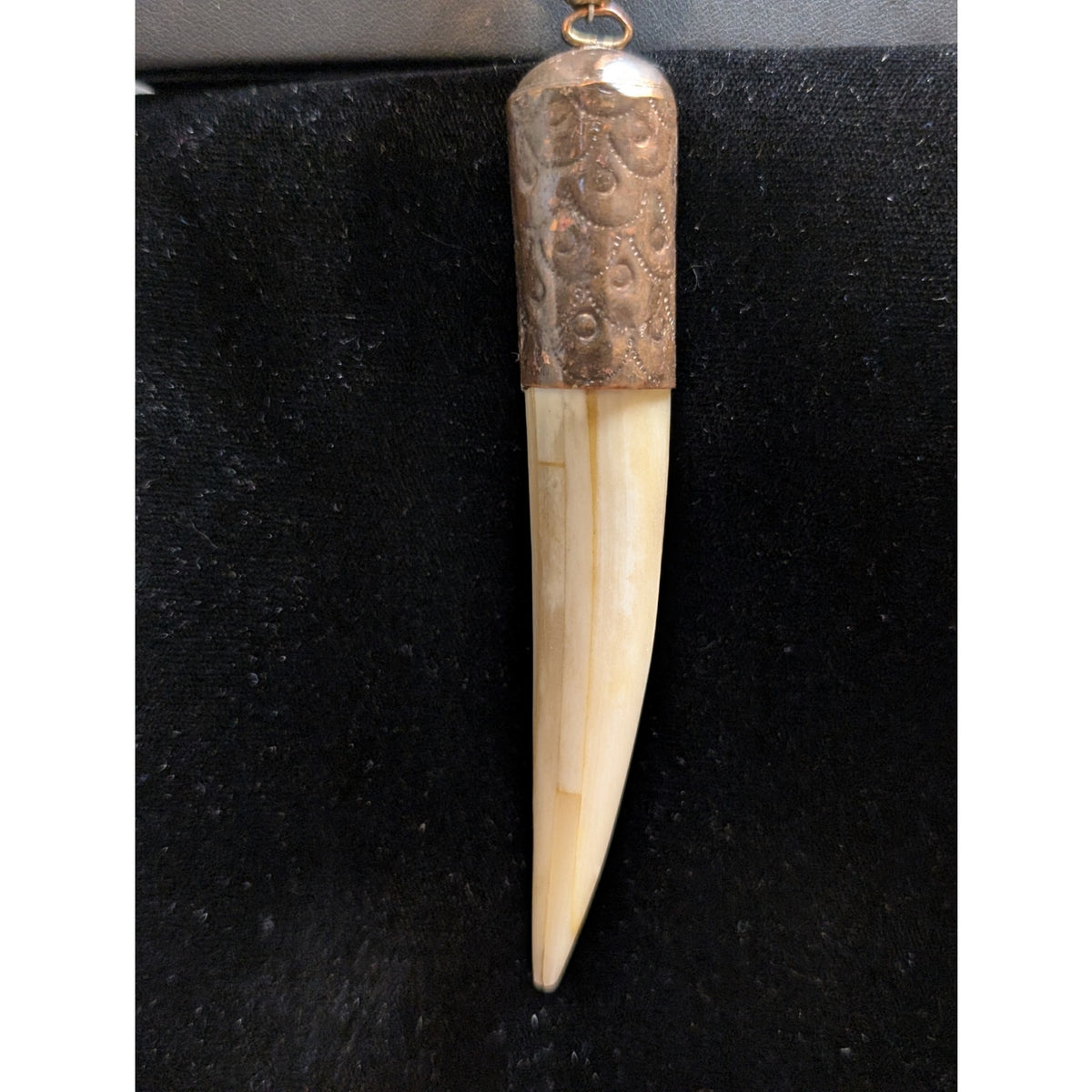Fabulina Designs Horn Pendant Crystal Stone Bead Boho 32" Necklace