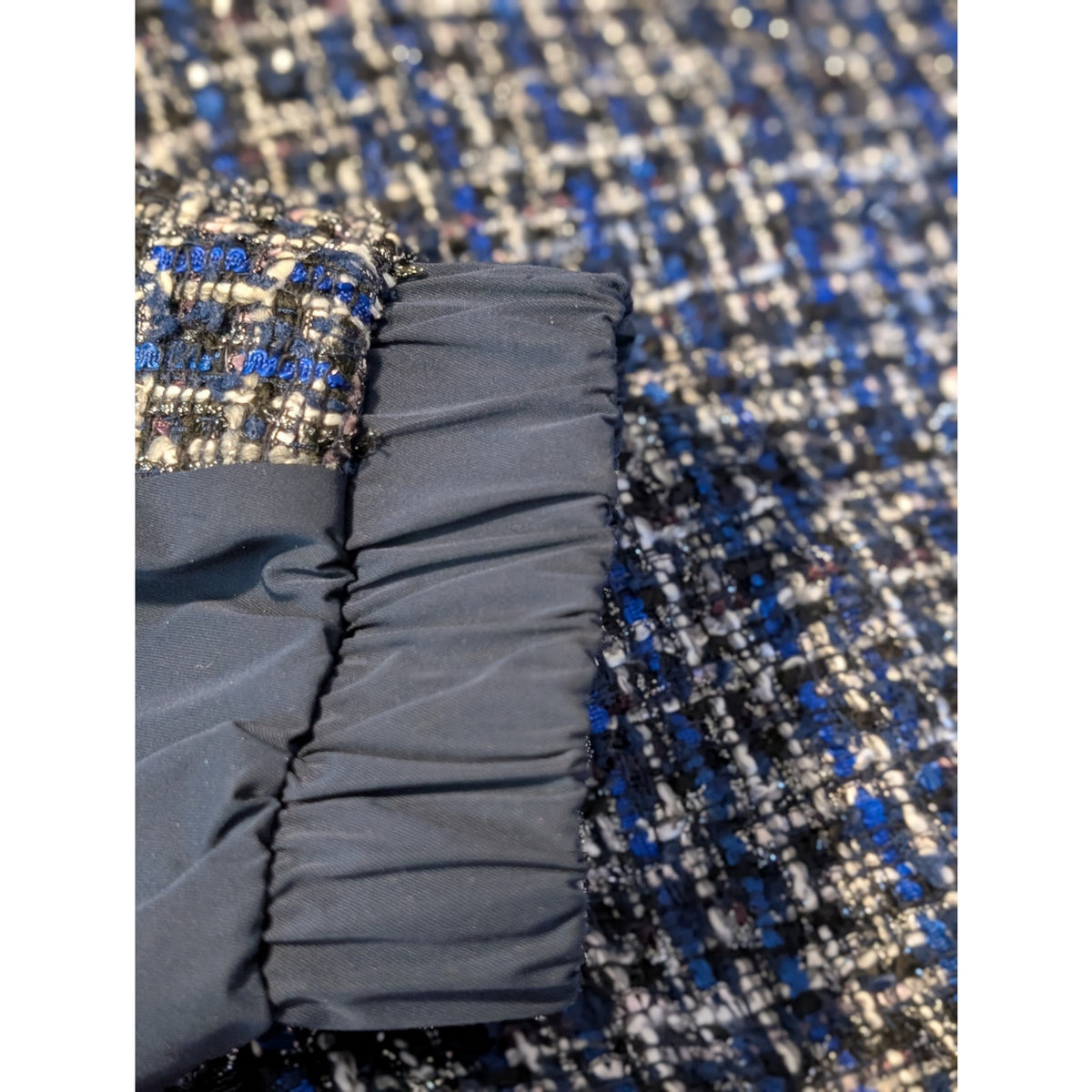 Persona by Marina Rinaldi Metallic Tweed Zip Front Bomber Jacket Sz 18 (Plus)