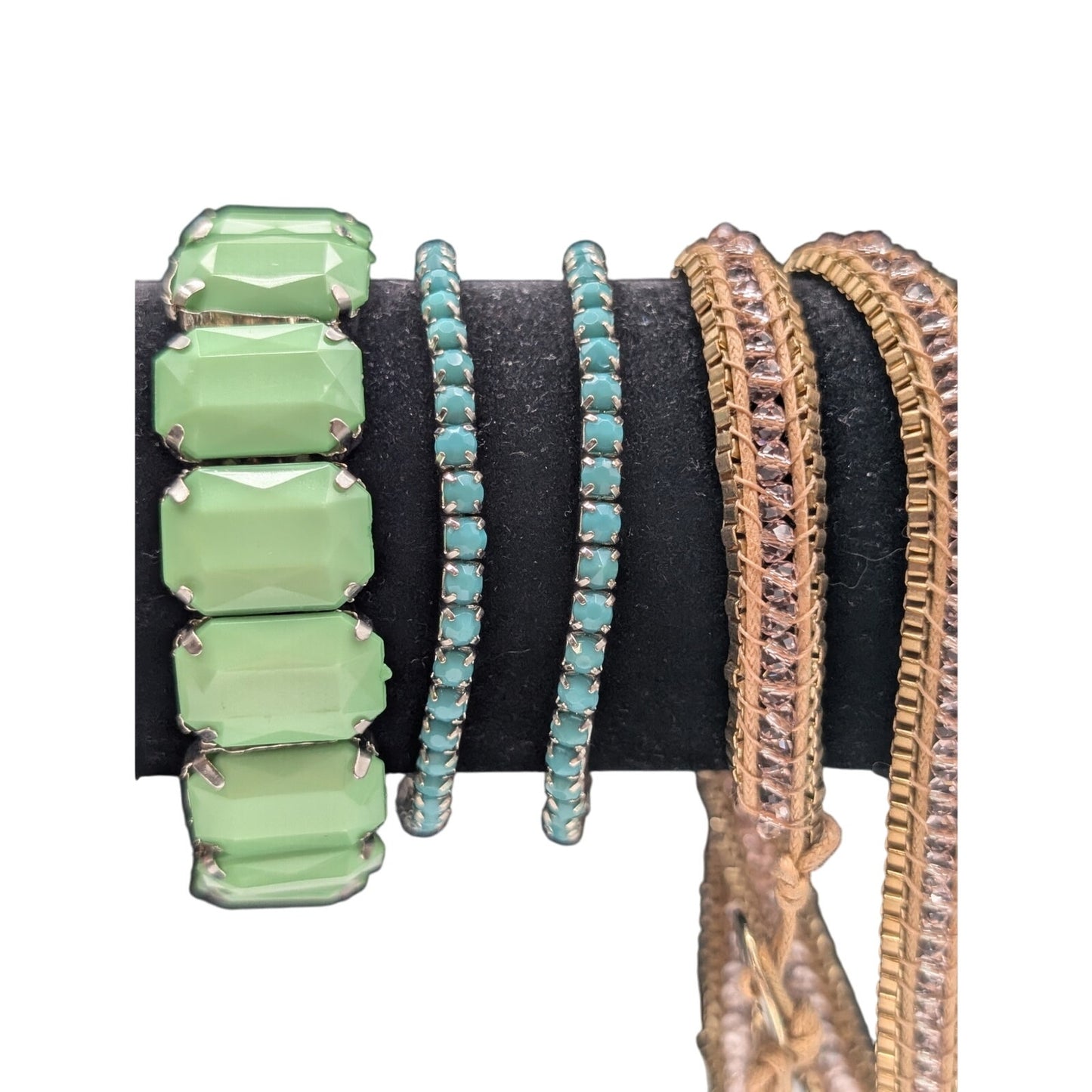 Lot of Nine Mint Coral Bracelets