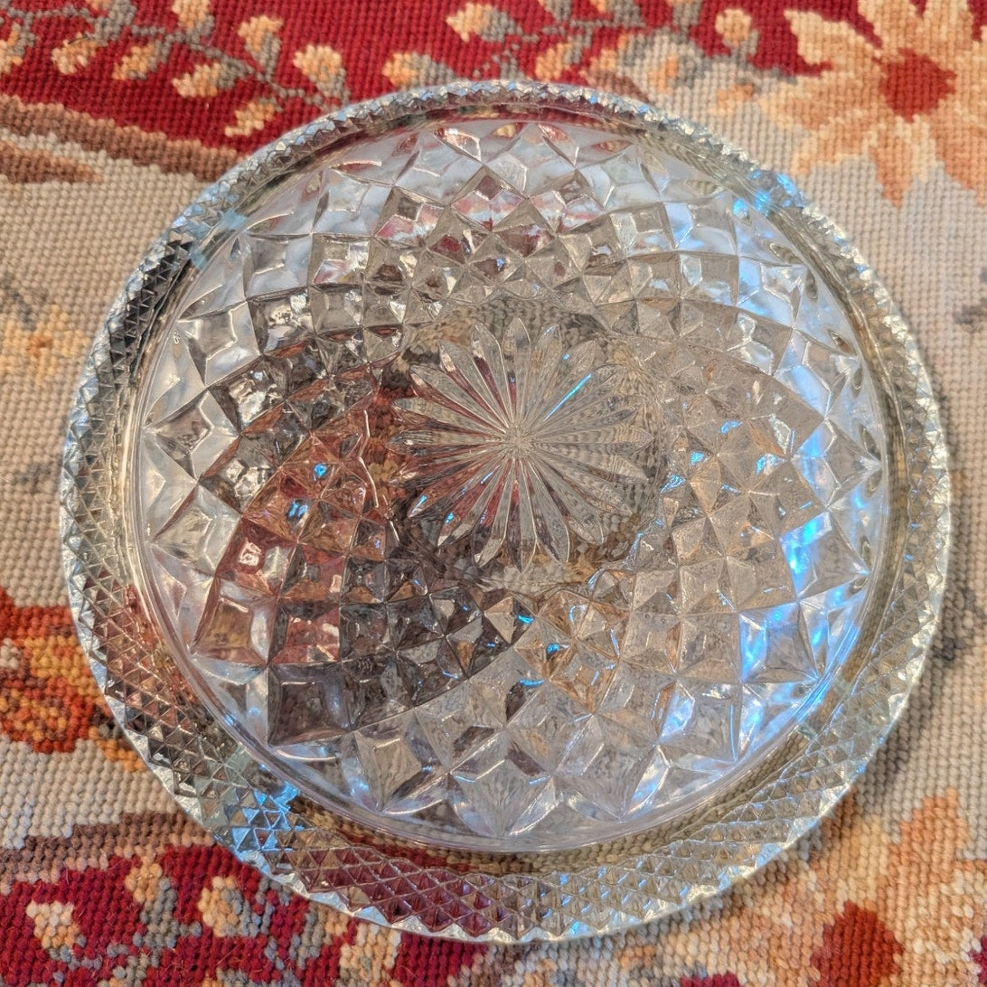 Vintage Wexford Anchor Hocking Cigar Cigarette Ashtray 8.5" Heavy Glass
