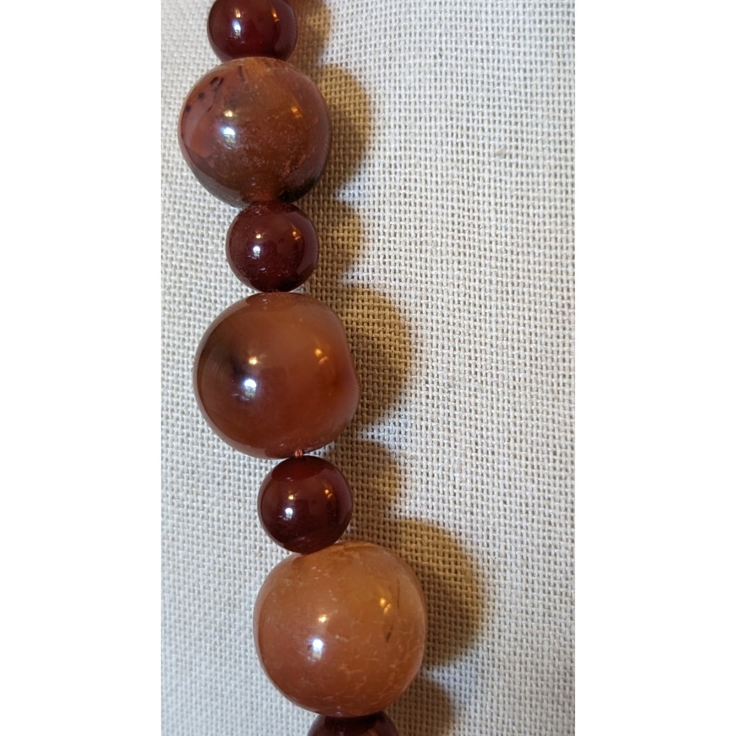 Vintage Natural Earth Mined, Carnelian Statement Necklace W/ 14k GF Clasp