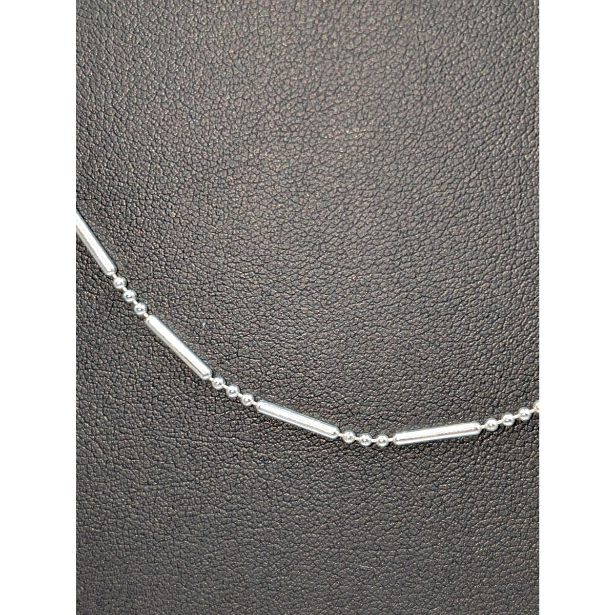 Vintage 925 Italy Sterling Silver Bead Bar Chain Link 24" Necklace 4.87g