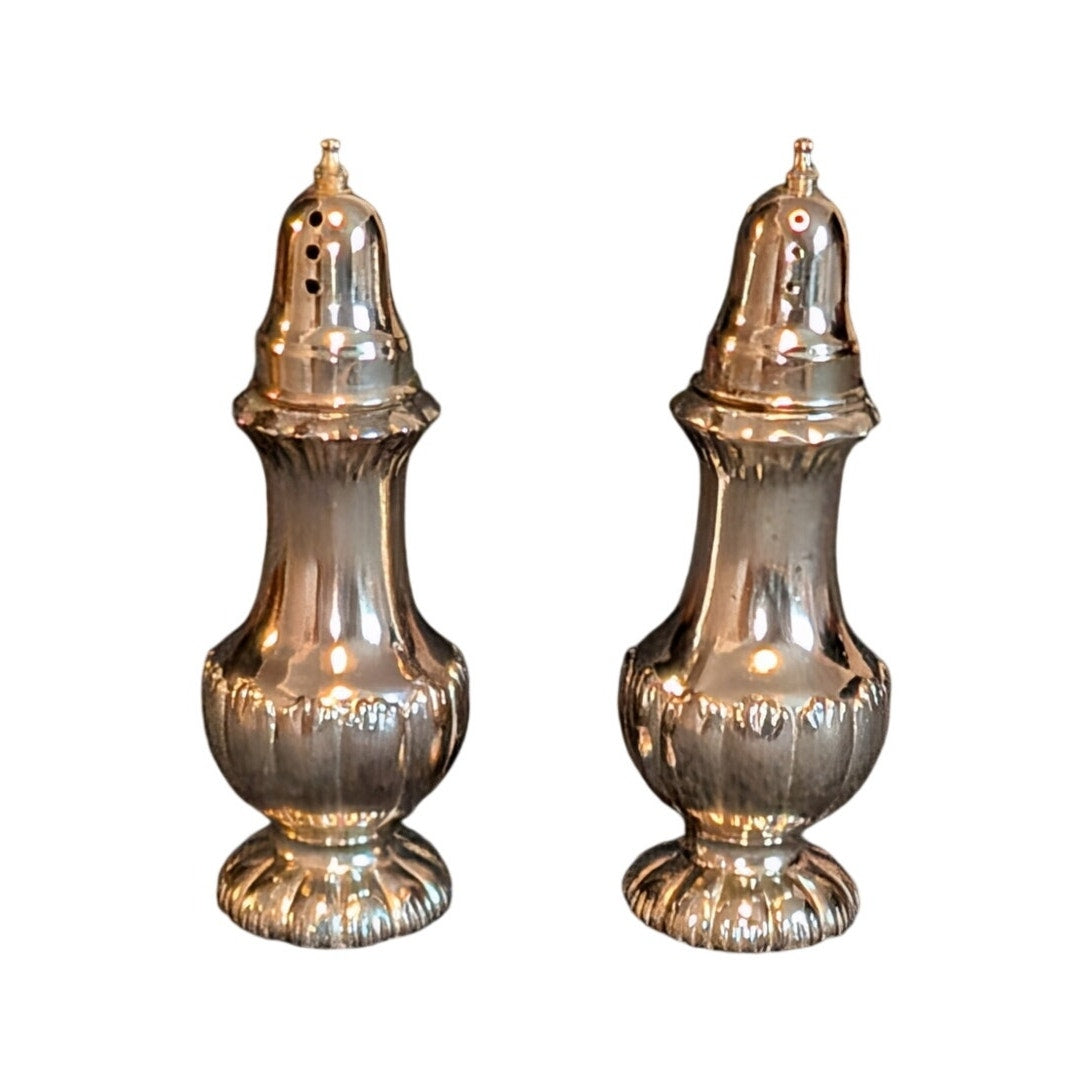 Vintage Silverplated Salt & Pepper Shakers Tarnish Resistant Made in Japan