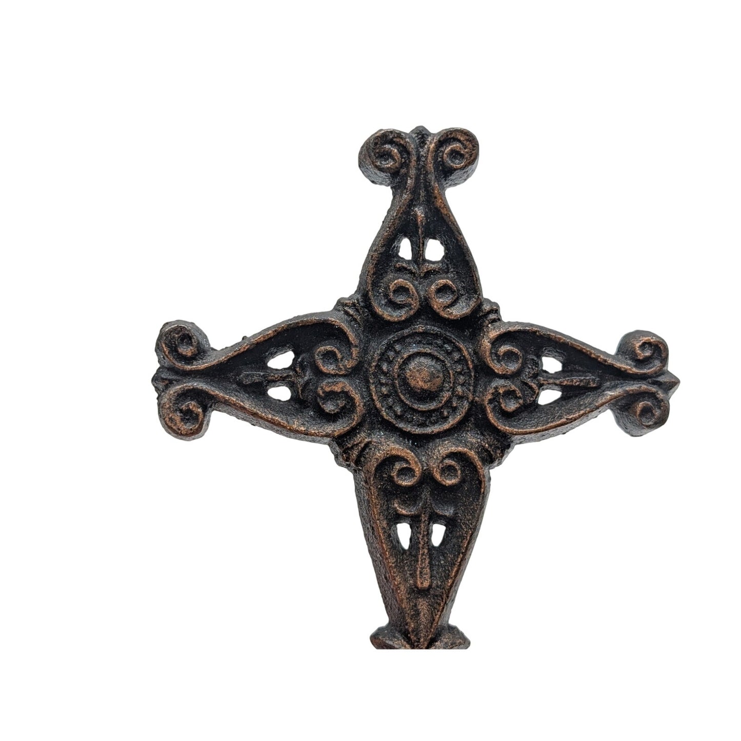 Christmas Bronze Heavy Metal Cross Stocking Hanger
