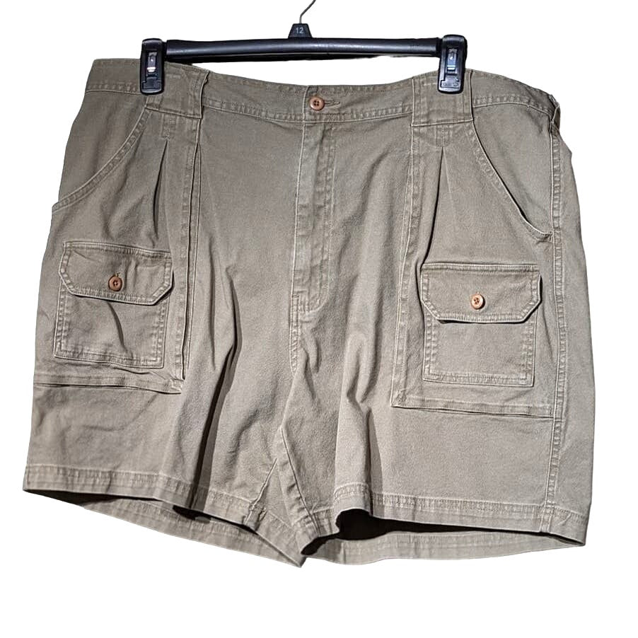 Cabela's Earth Tone Khaki Cotton Stretch Cargo Short Mens' Size 42 Regular