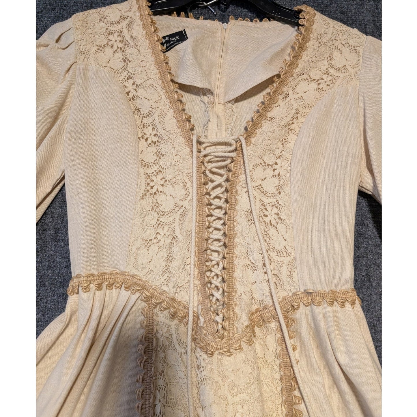 Gunne Sax by Jessica Black Label 70s Elizabethan Revival Renaissance Dress
