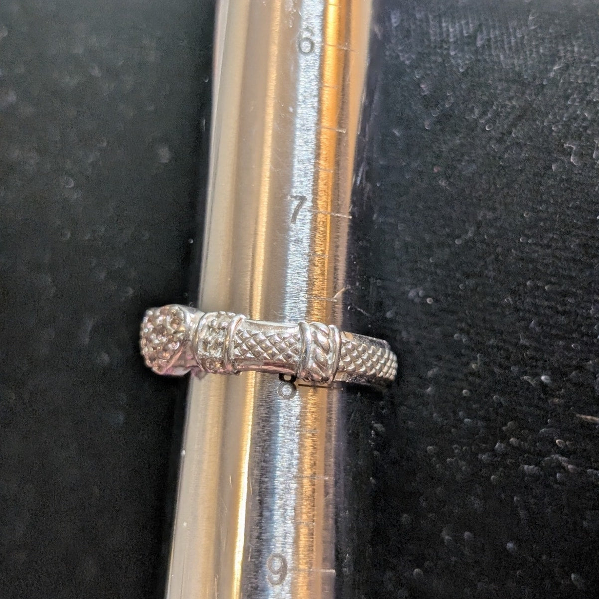 Genuine Judith Ripka Sterling Silver Pink Cz Heart 5.33mm Ring Size 7.75