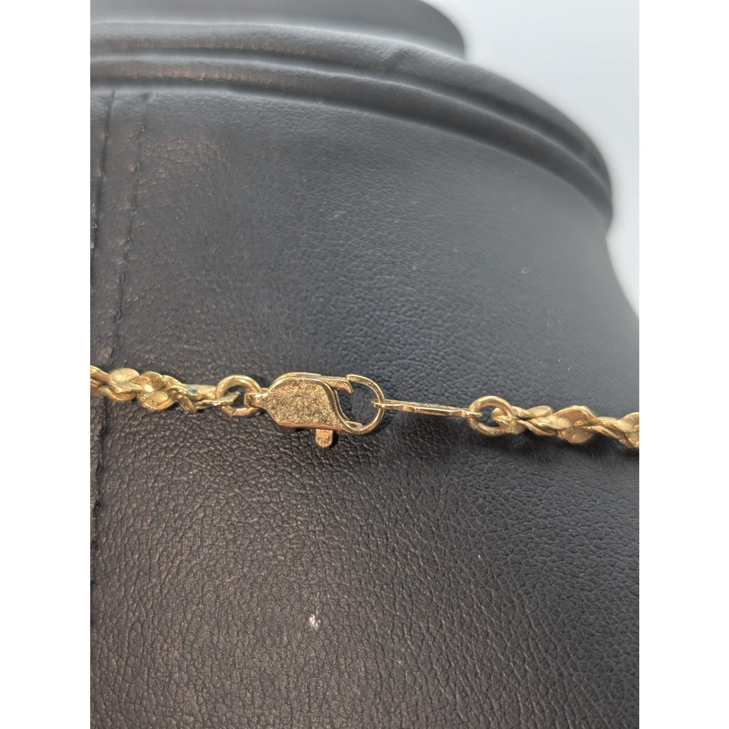 Vintage Gold Tone Marked 24KGB 28" Long Fancy Chain Link Necklace