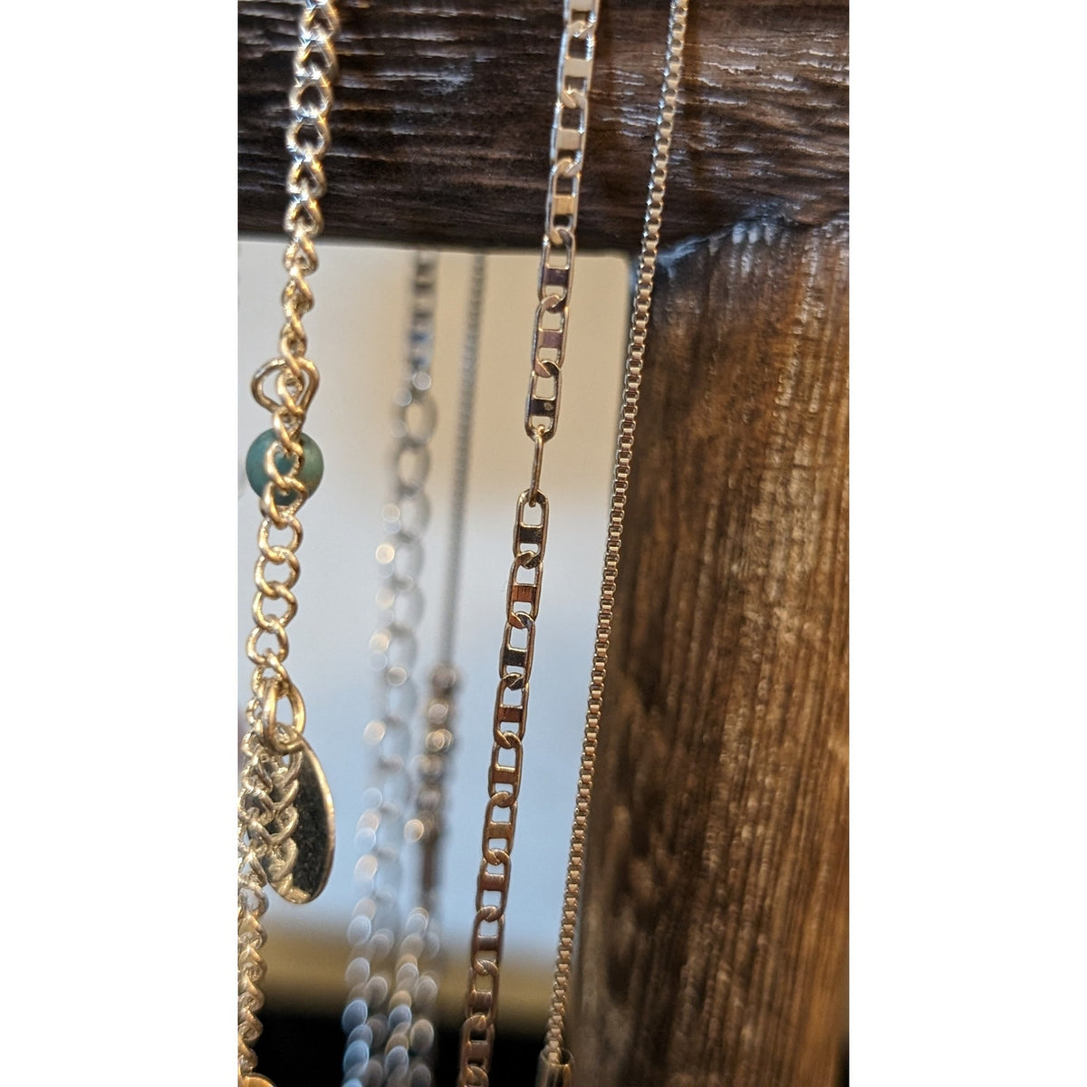 Lot of Five Silver Tone Delicate Ankle Bracelets