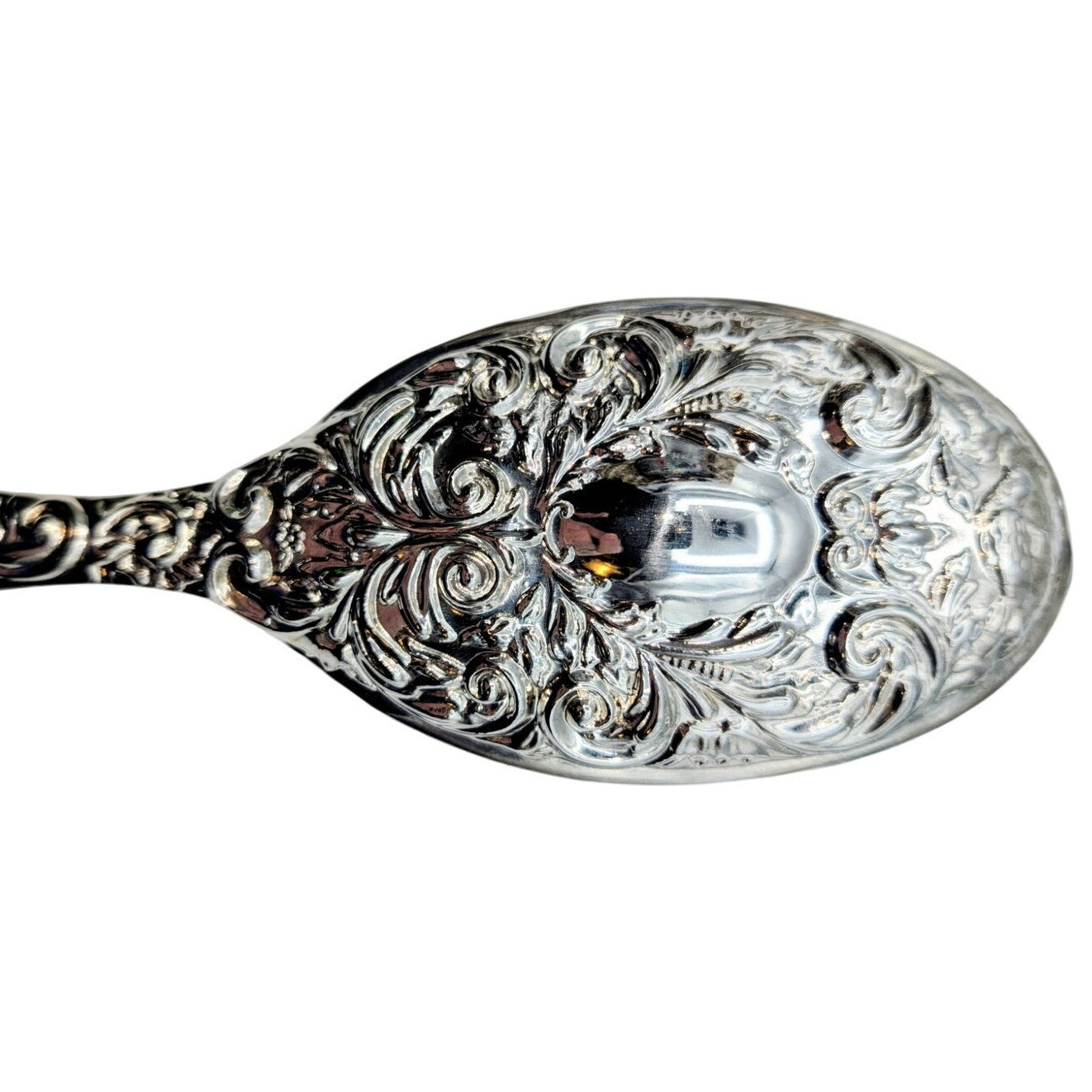 Vintage/Antique Silver Plate Repousse Ornate Dressing Table Hairbrush