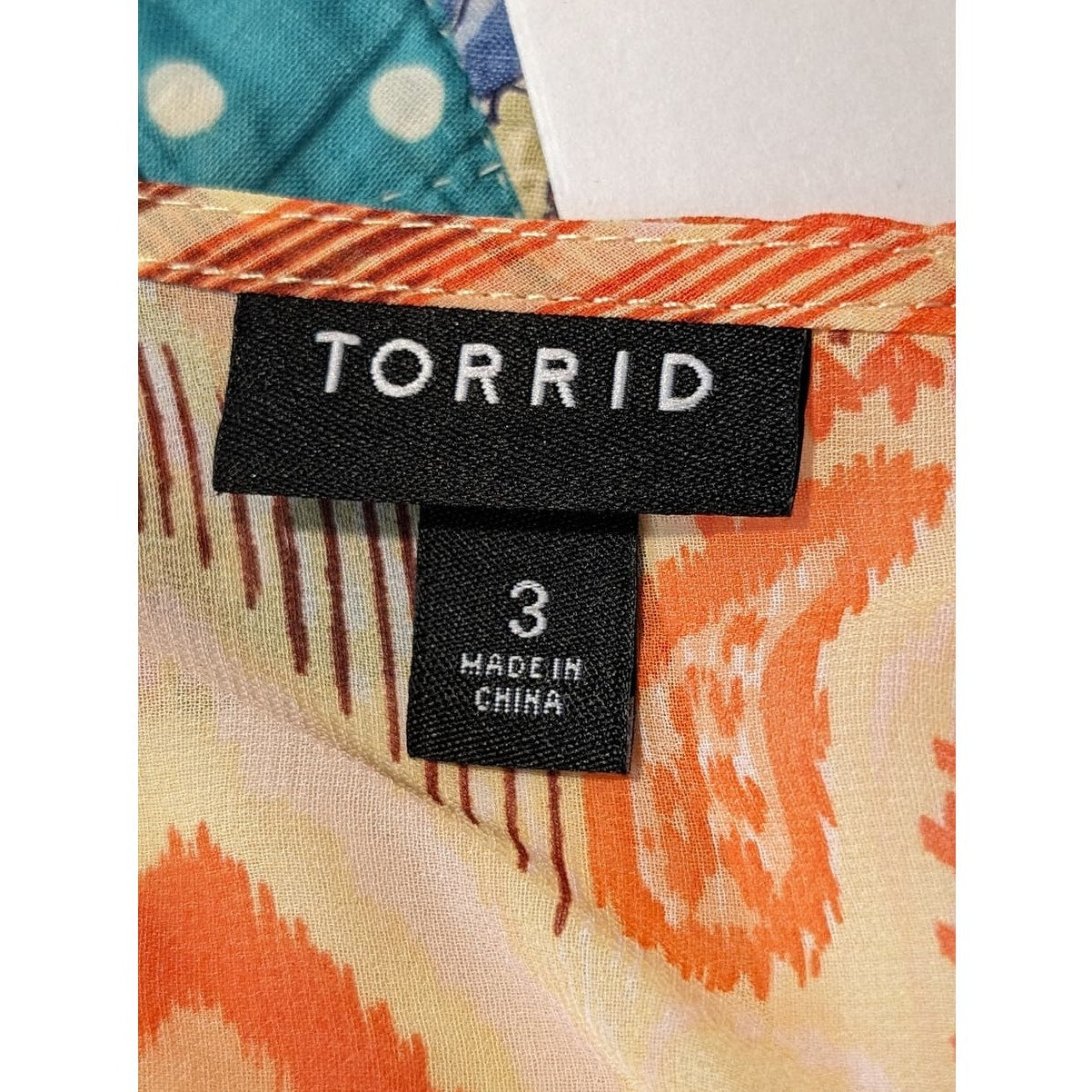 Torrid Babydoll Chiffon Smocked Bodice Yellow Orange Top Womens Sz 3
