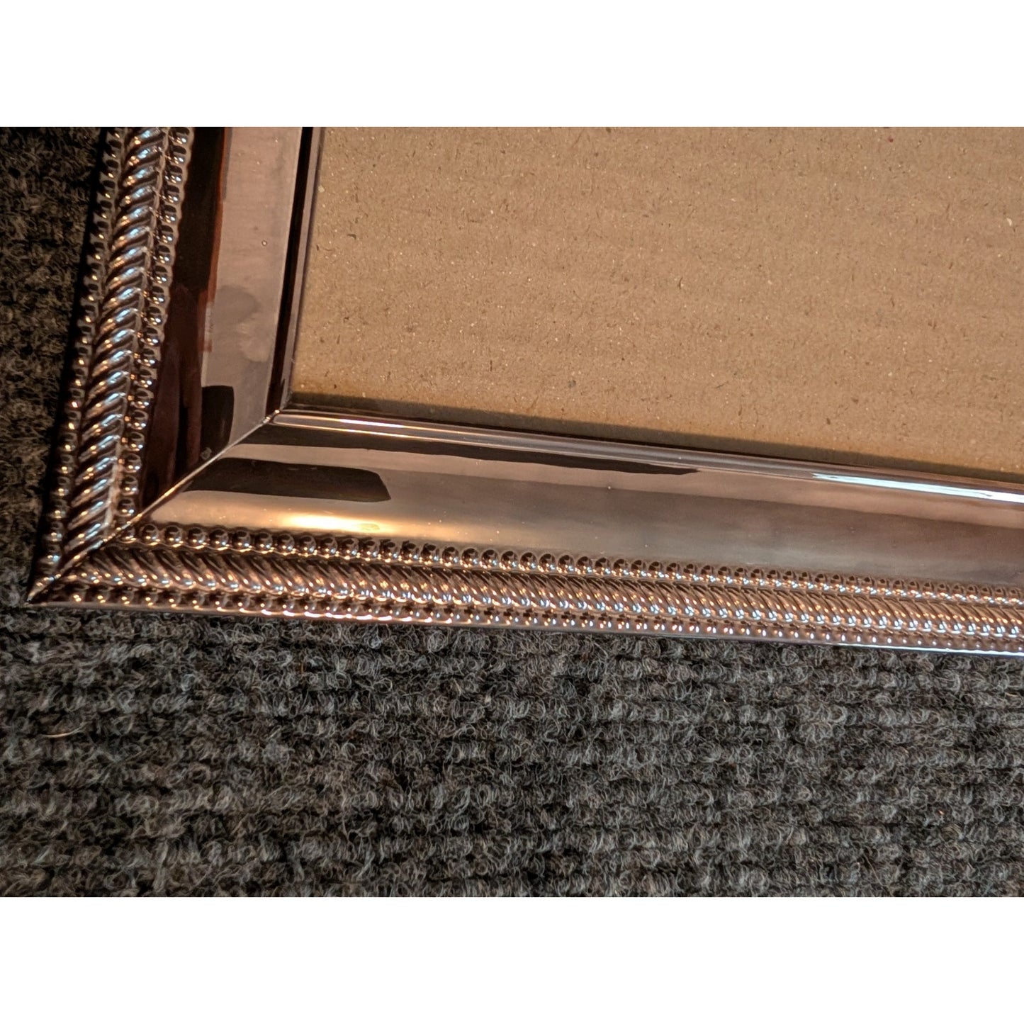 Vintage Silver Double Hinged Standing Photo Frame