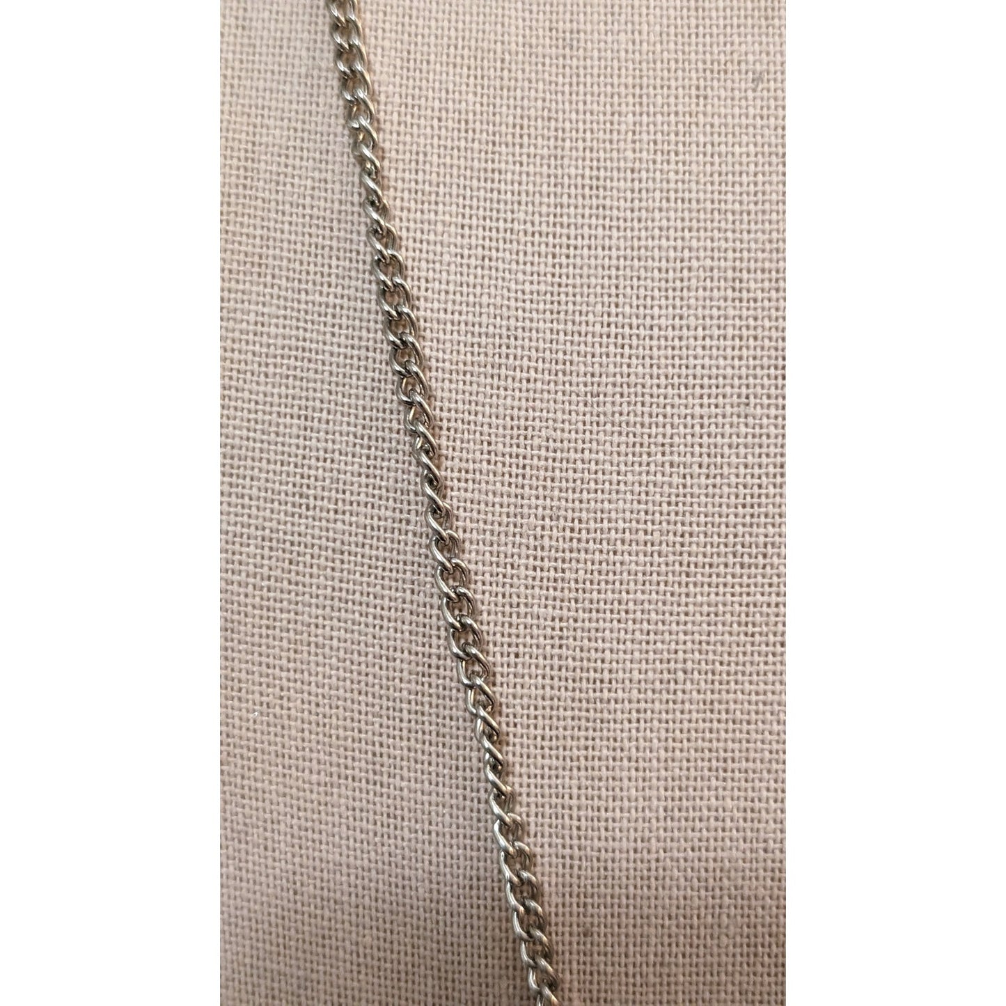 Silver Tone Cluster 22-24.5" Necklace With Rose, Rhinestones, Pearls, etc.