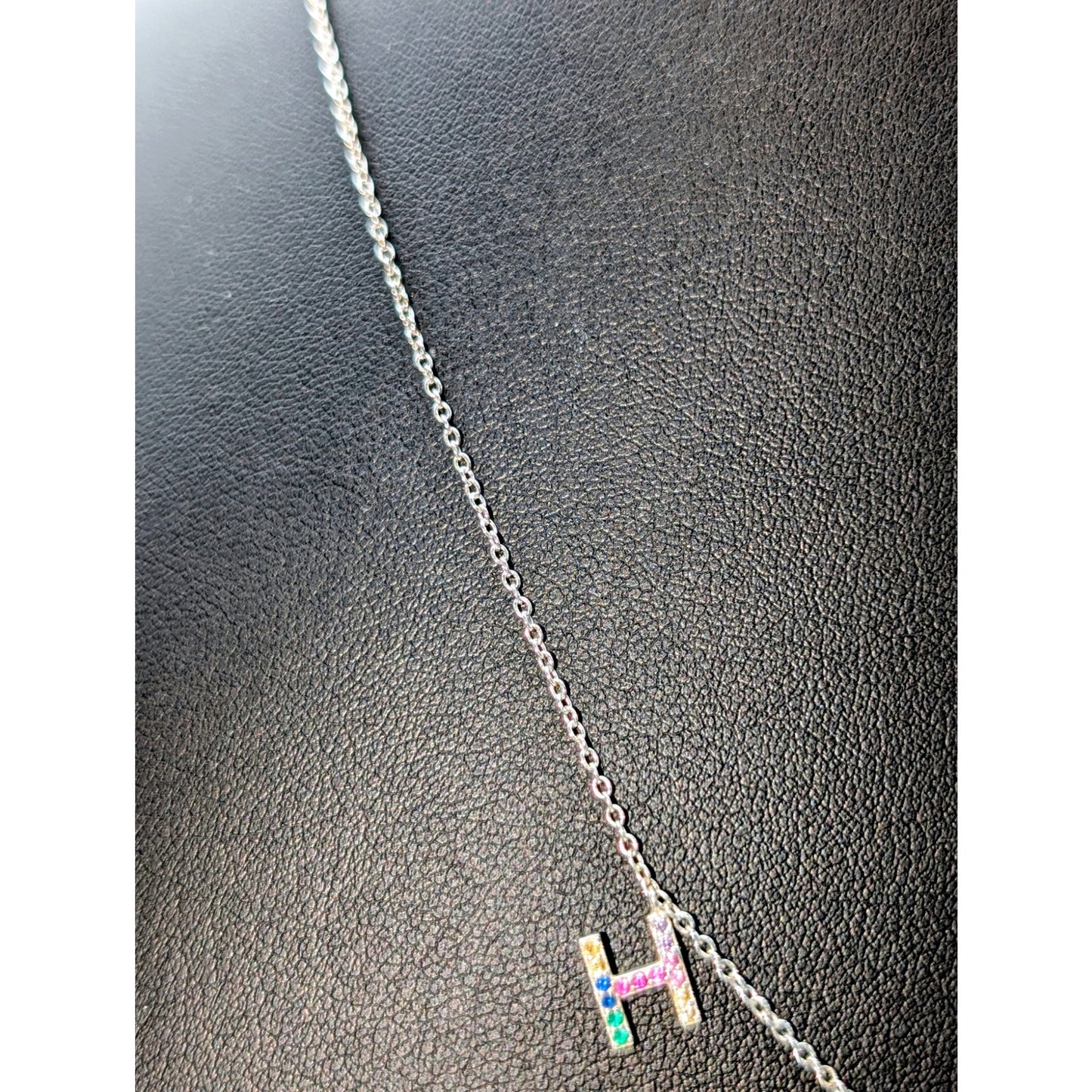 925 Sterling Silver Multi-Gemstone 'HOPE' 17"-19" Necklace