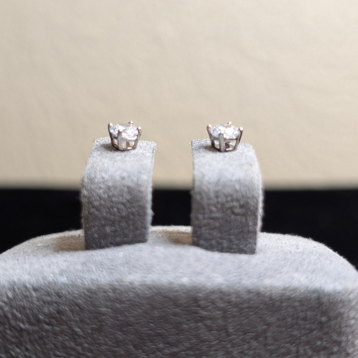 Sterling Silver 4mm CZ Stud Earrings