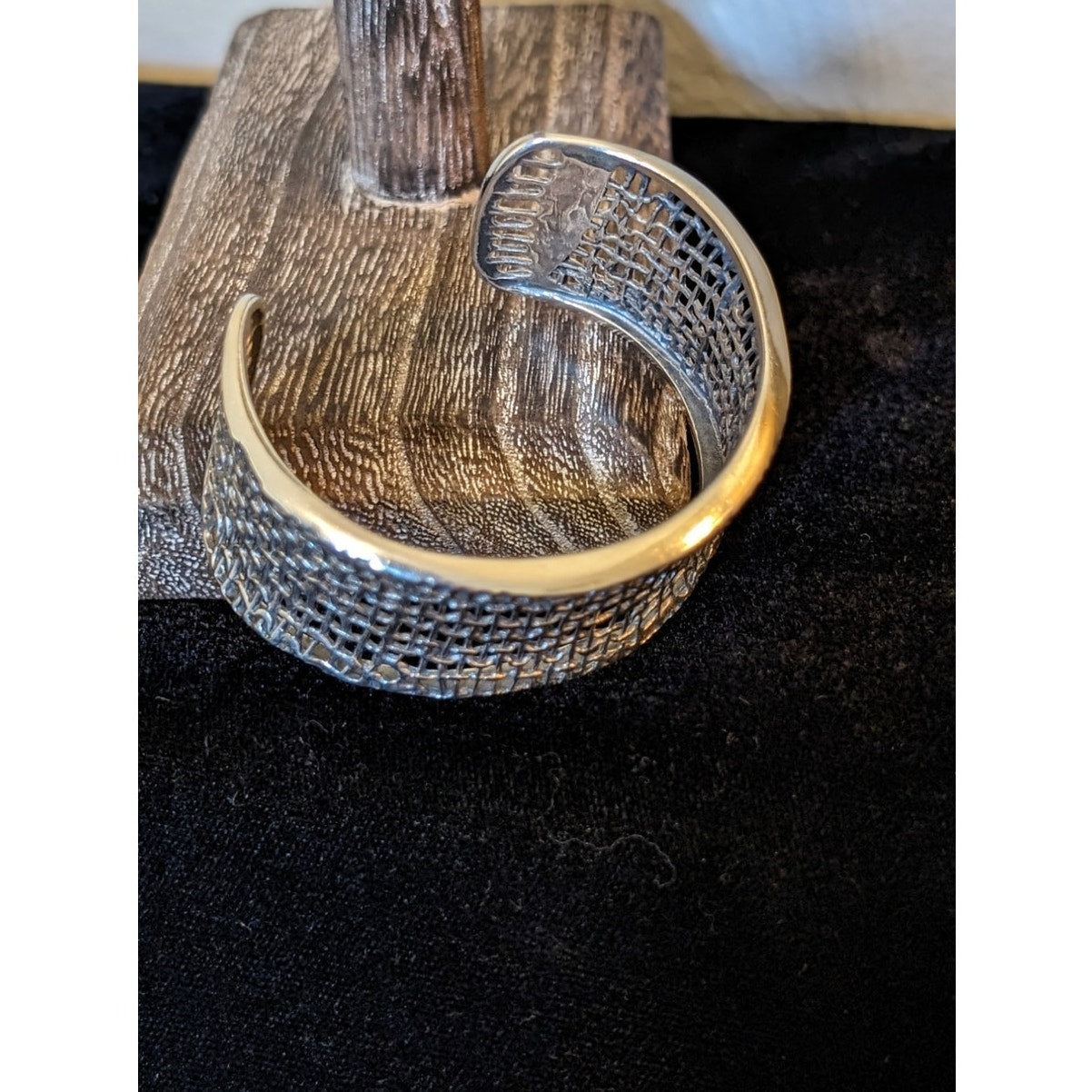 SILPADA Retired Sterling Silver Woven Mesh Wide Band Cuff Bracelet