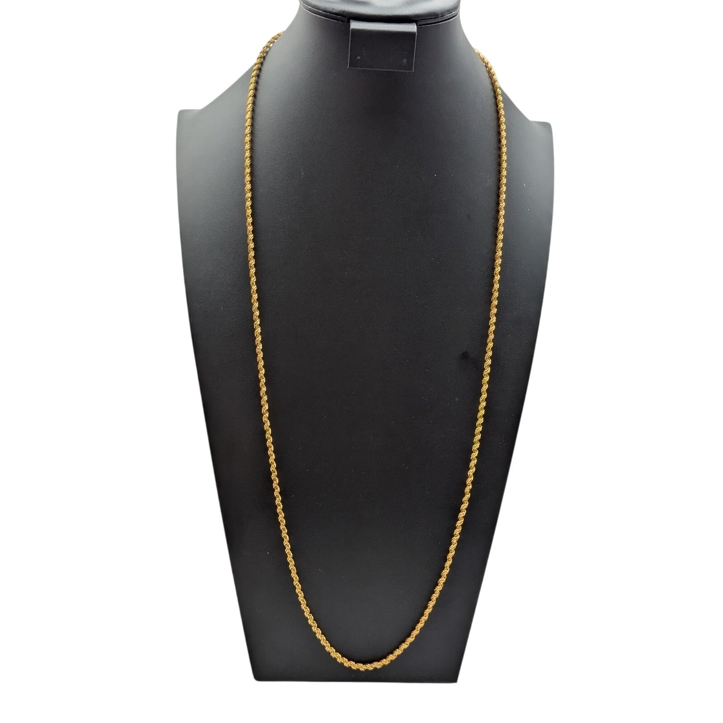 Vintage Monet Gold Tone Fancy Wrapped 36" Chain Necklace