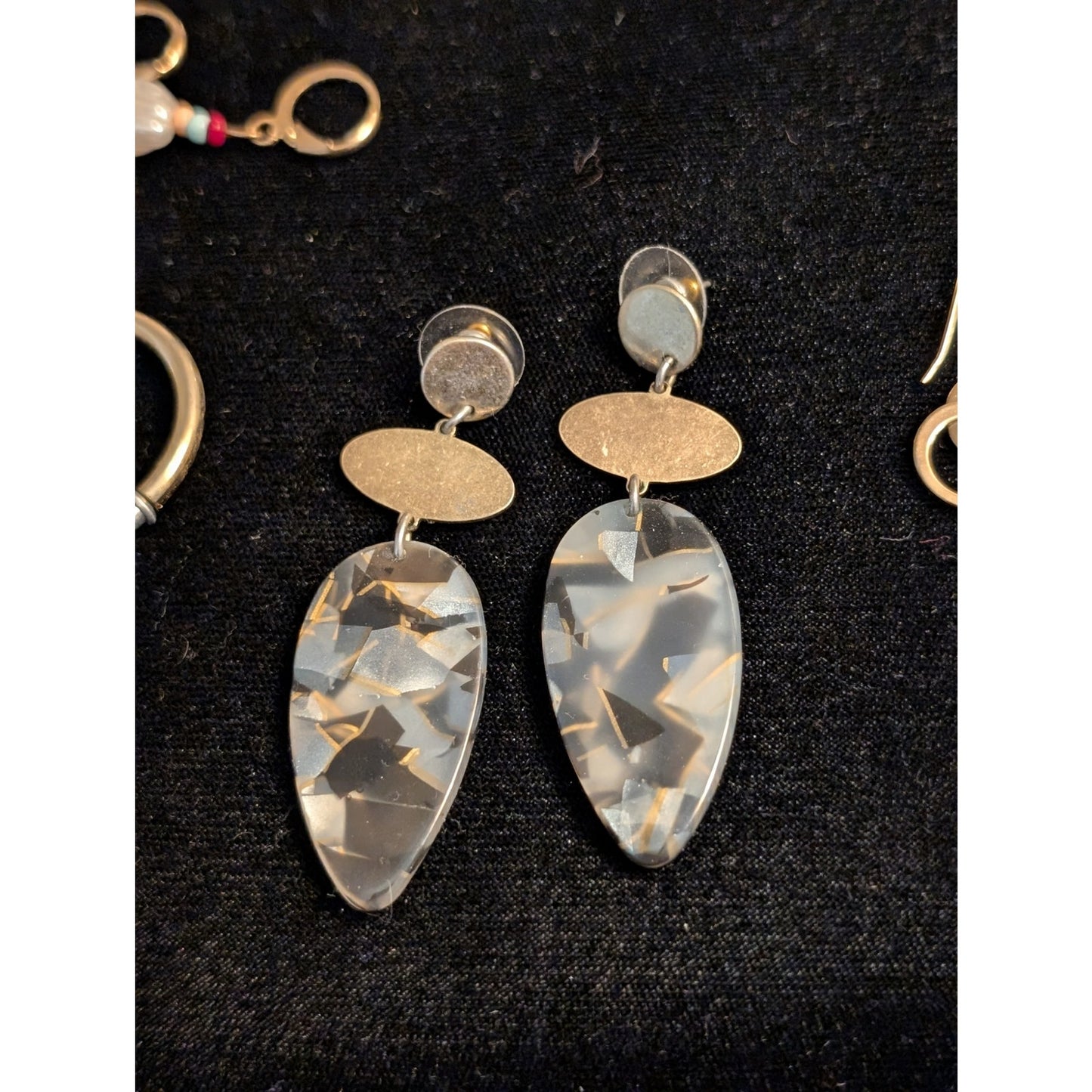 Lot of Eight Pair Gold Tone Pierced Earrings
