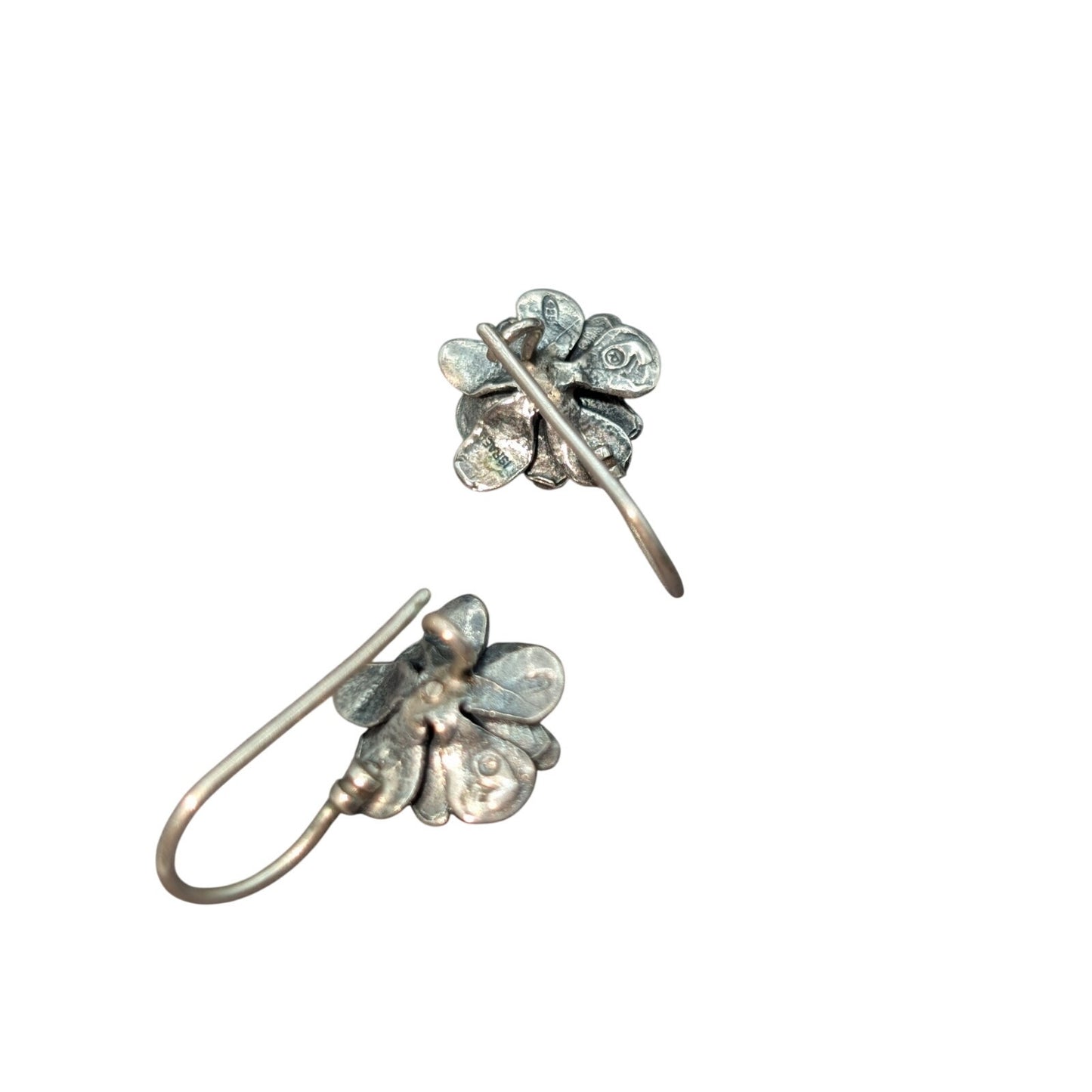 Silpada Retired 925 Sterling Silver Love Bloom Flower Drop Pearl Earrings