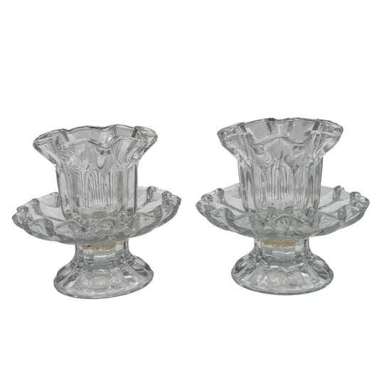 Partylite Glass Set of Multipurpose Candle Holders Taper Tea Light Votive Pillar