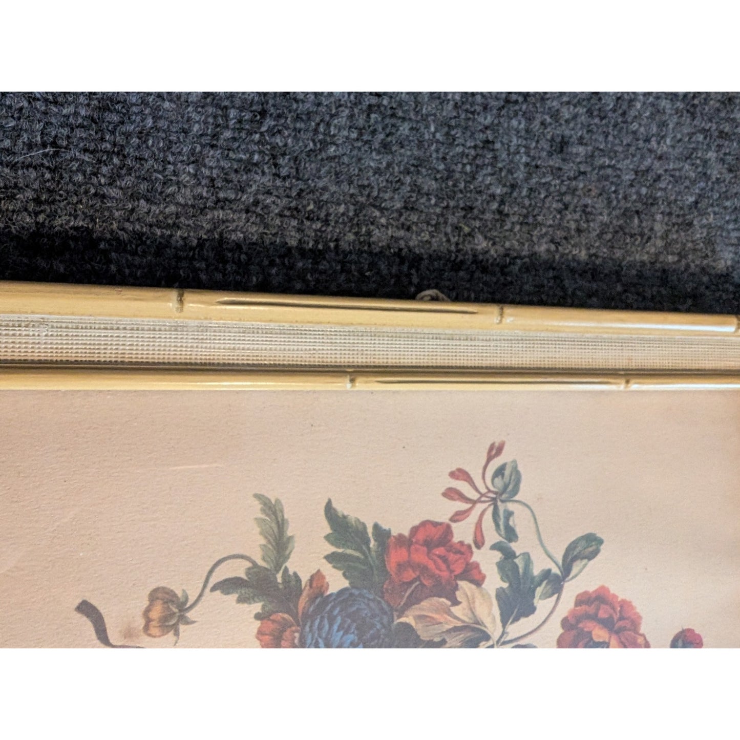 Set of Two Vintage Framed Pierre Joseph Redoute Botanical Art Prints Under Glass