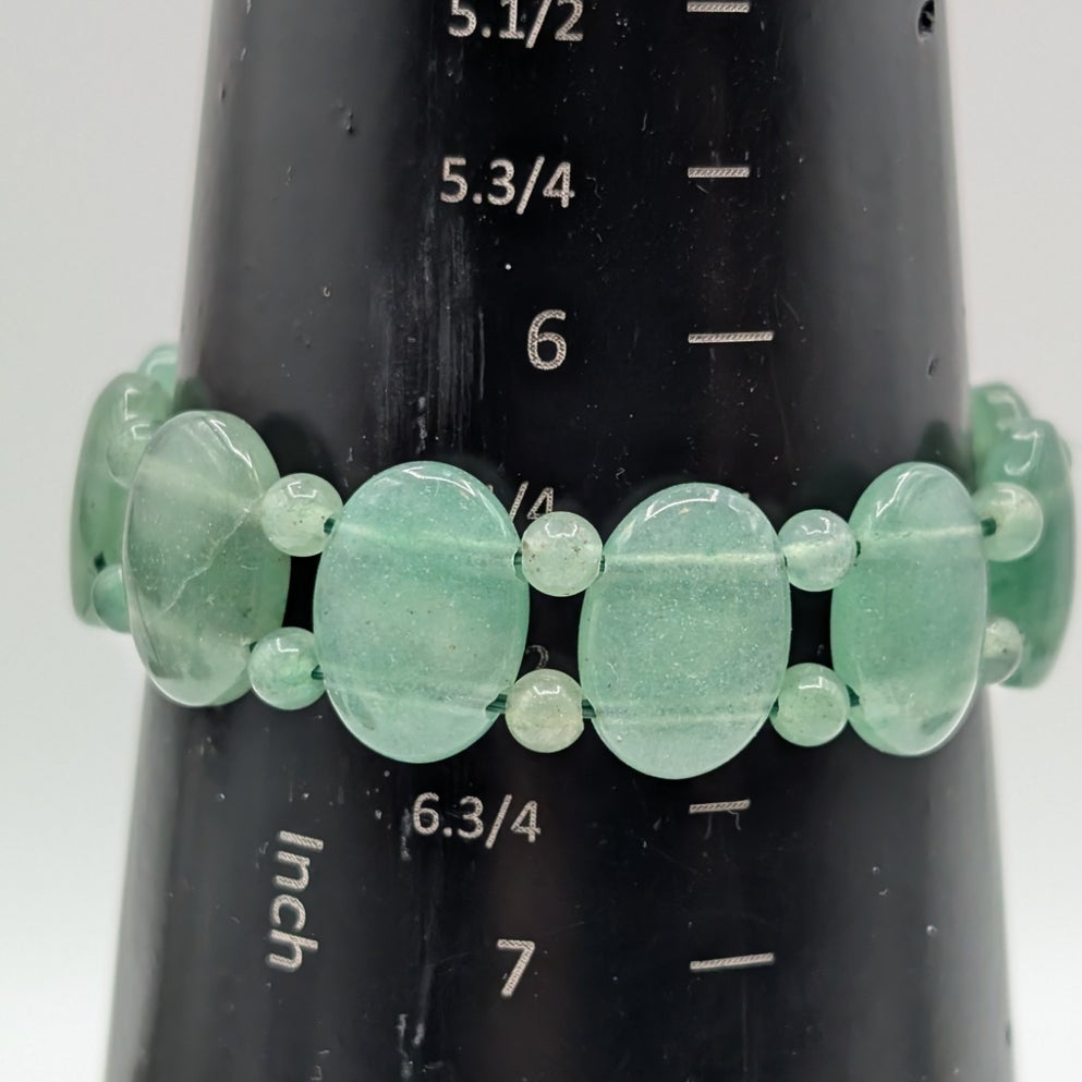 Green Stone Stretch Bracelet