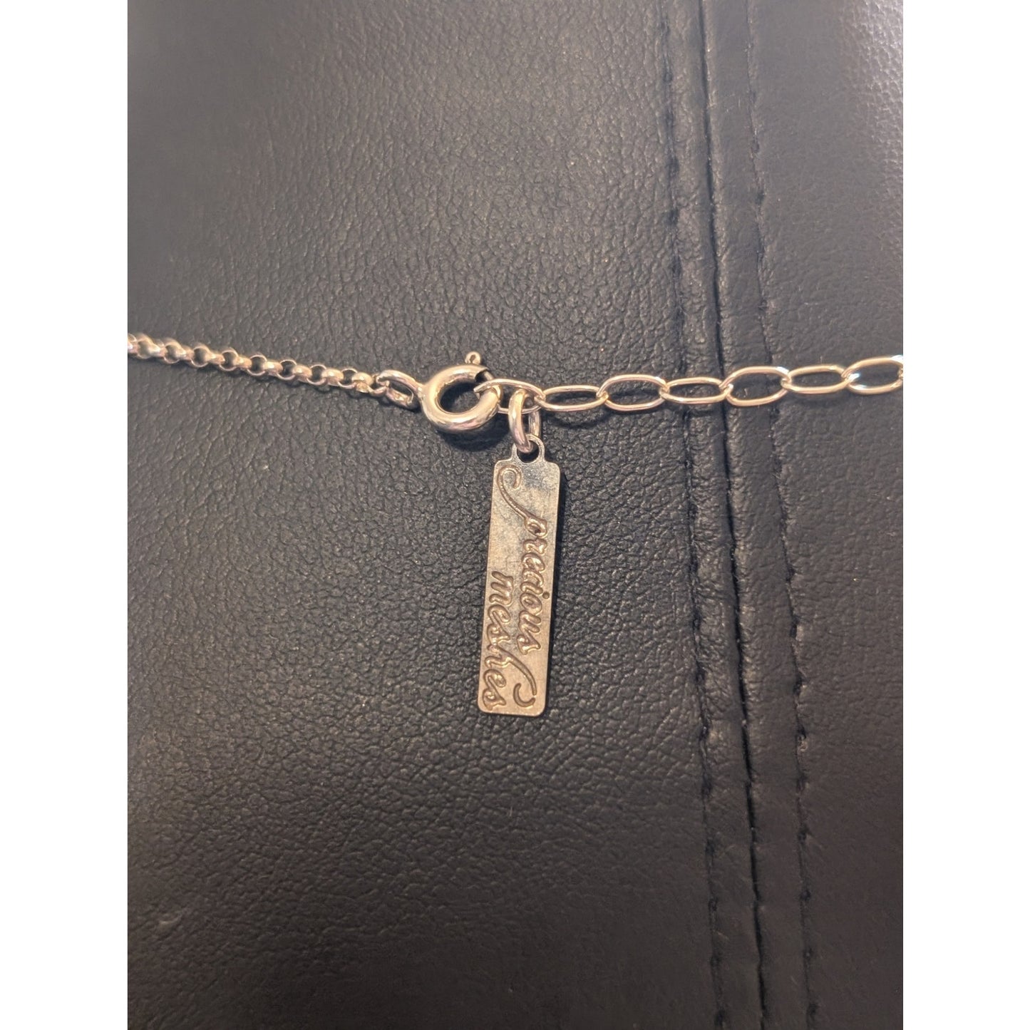 Precious Meshes Artisan Hand Crocheted Sterling Wire Stone Pendant Necklace