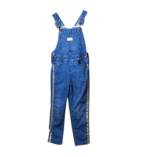 OshKosh B'Gosh Vestbak Gold Metallic Stripe Overall Pant Toddler Size 5T