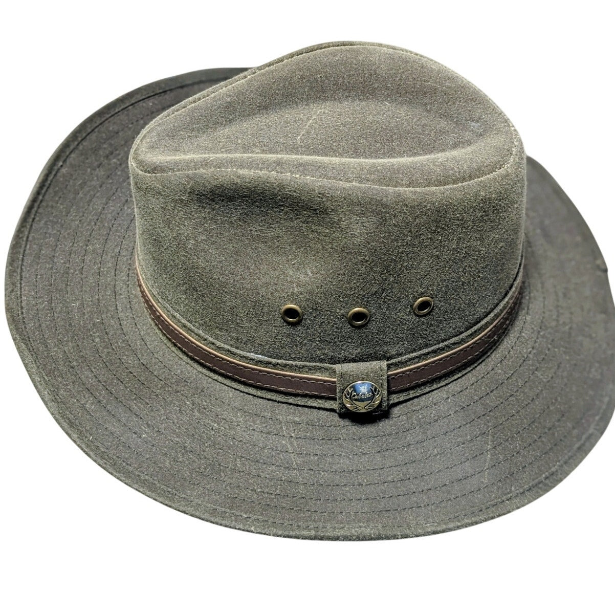 Outback Trading Co. Cabela Olive Oilskin 100% Cotton Western Hat Size L