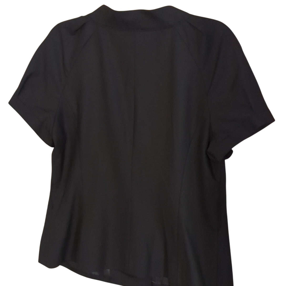 The Limited Black Short Puff Sleeve Lined Notched Collar Jacket Women's Sz L