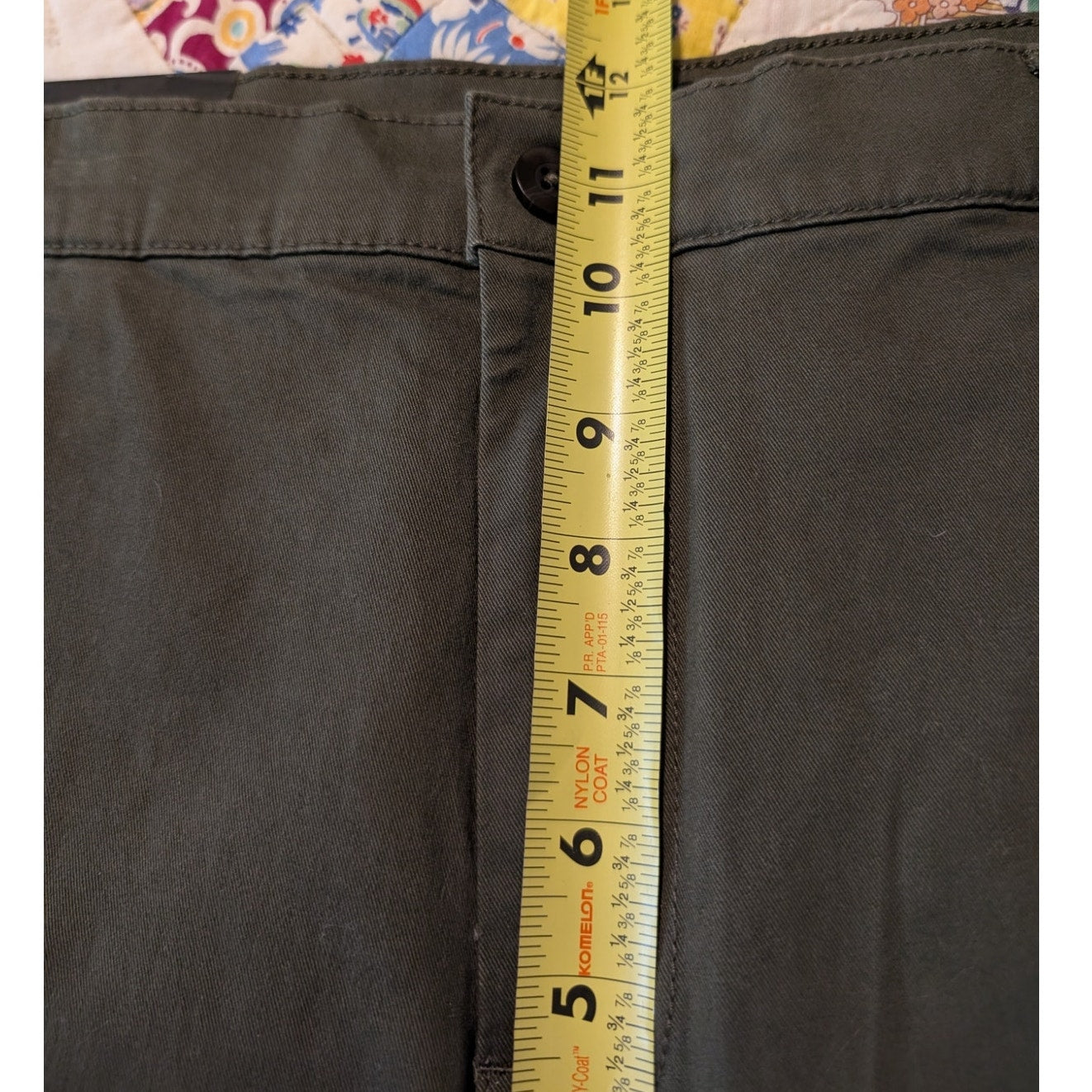 Men's Tahari Olive Green Essex Twill Chino Slim Fit Cotton Stretch Pant 38 x 32