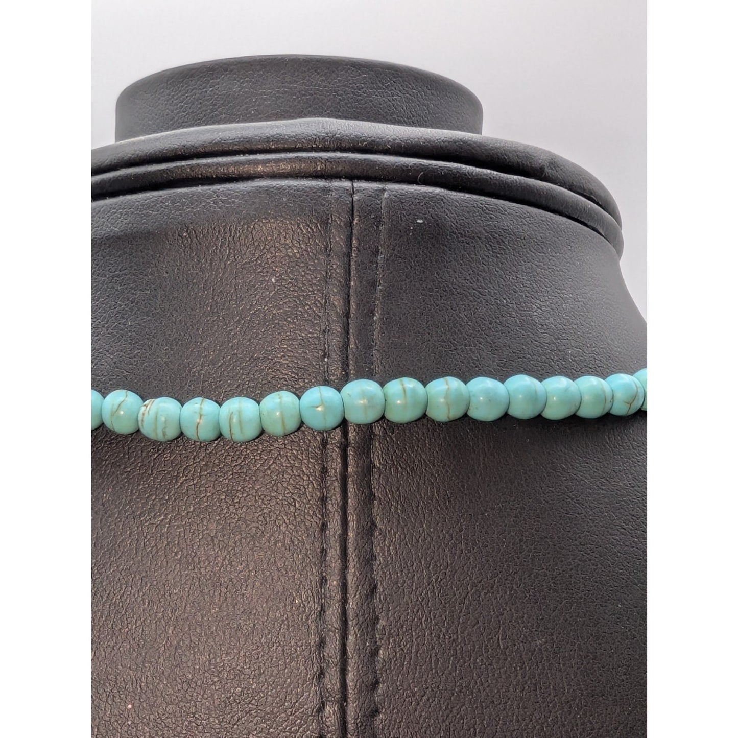 Dyed Howlite Sapphire Glass Gold Tone Bezel Set Tassel Slip Over 28" Necklace
