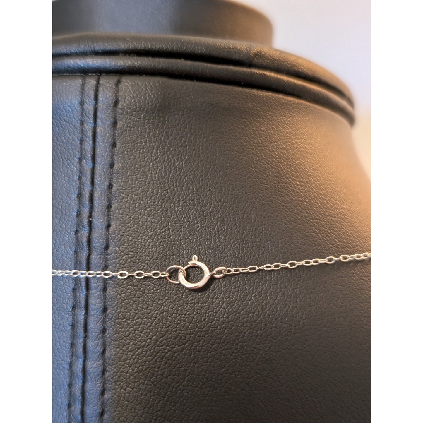 Six Bezel Set Clear Crystal CZ Cross Sterling 18" Necklace