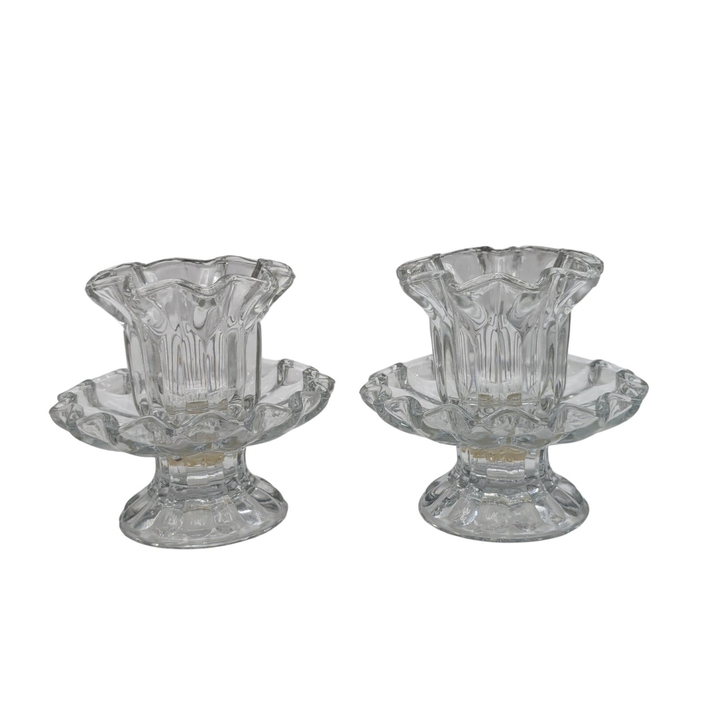 Partylite Glass Set of Multipurpose Candle Holders Taper Tea Light Votive Pillar